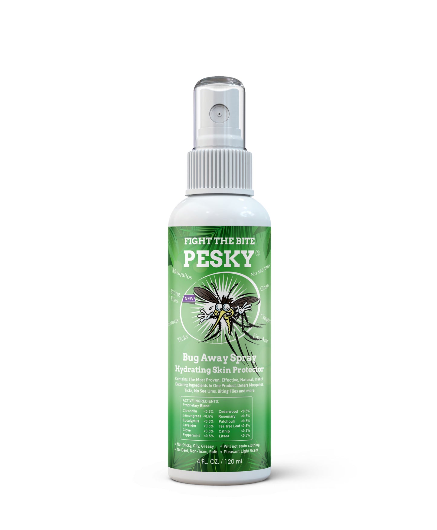 PESKY® Bug Away Spray Plant-Based Insect Deterrent for No-See-Ums, Mosquitoes & Ticks