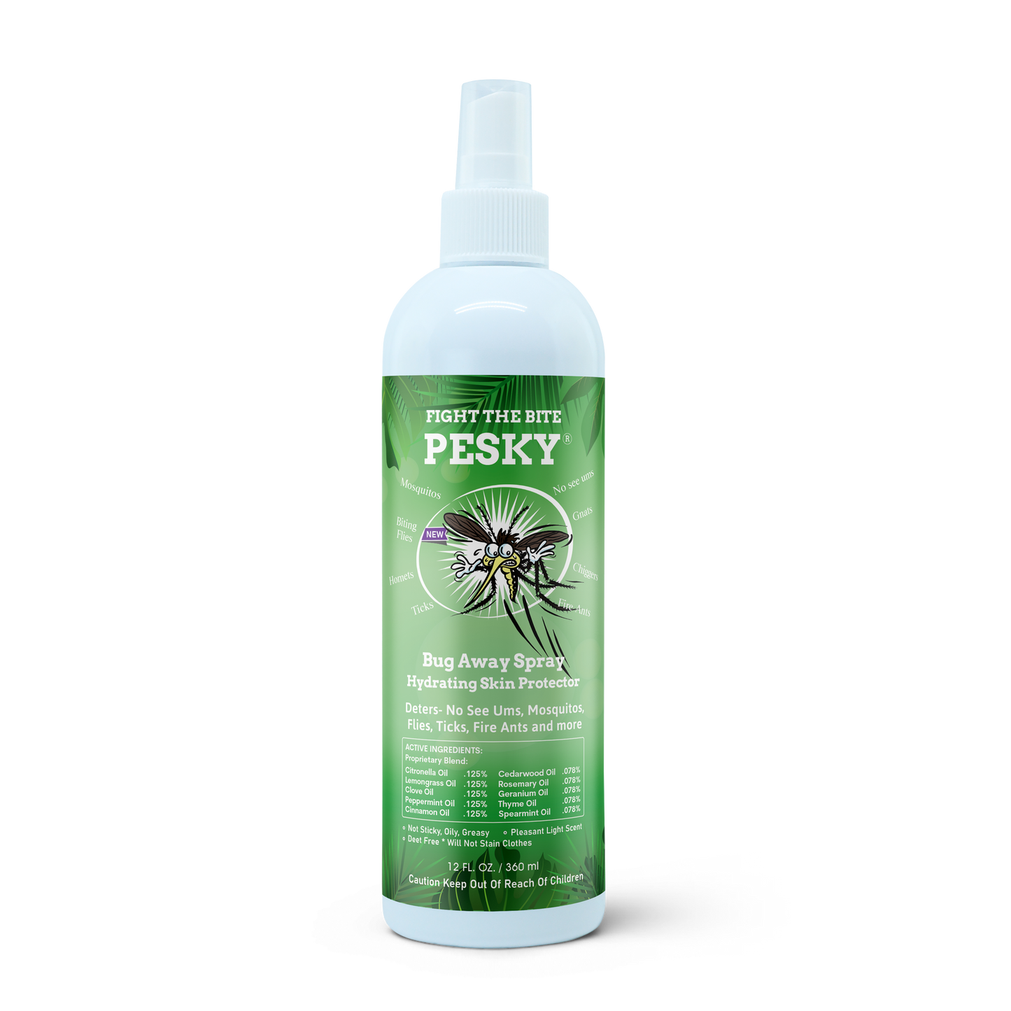 PESKY® Bug Away Spray Plant-Based Insect Deterrent for No-See-Ums, Mosquitoes & Ticks