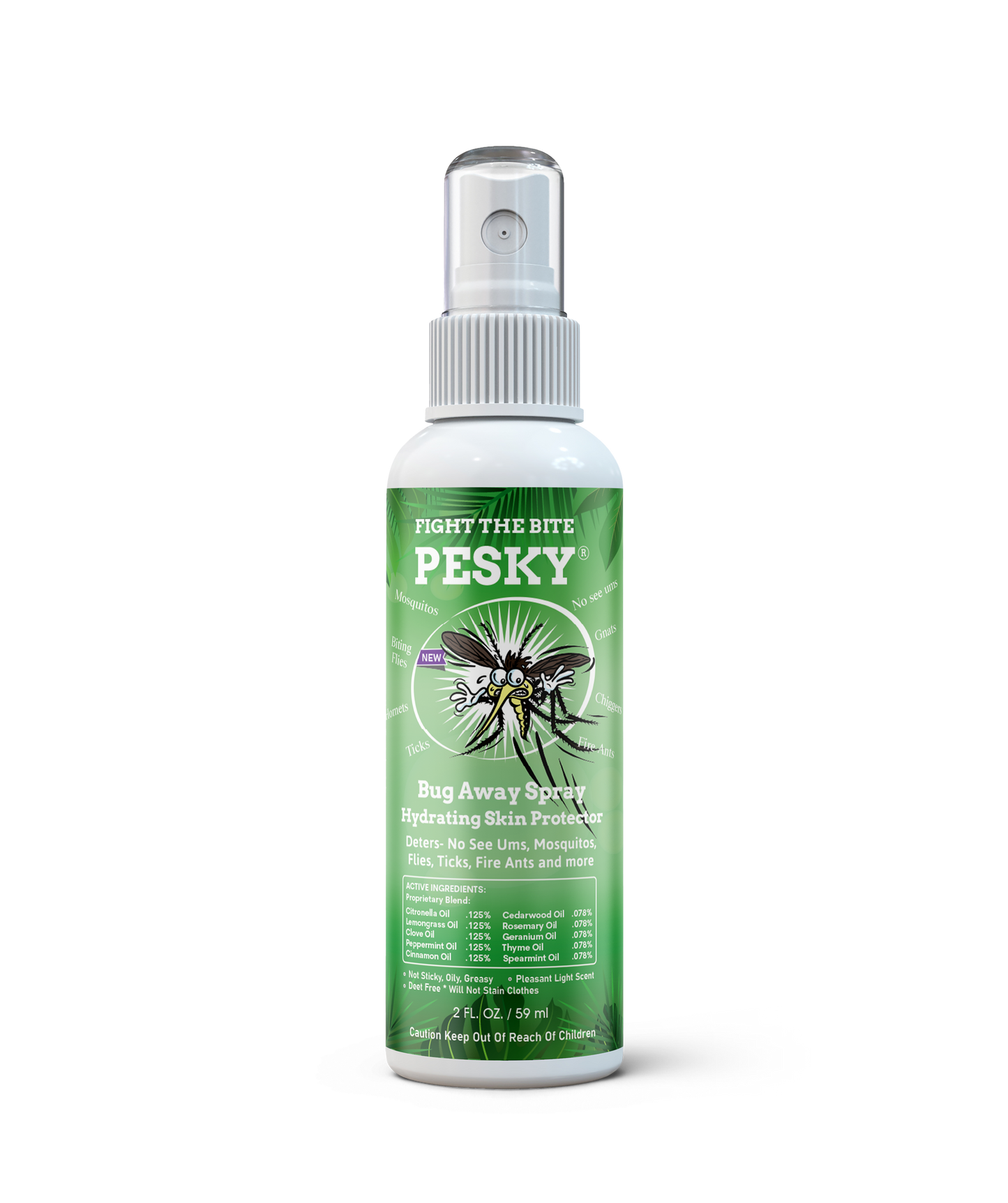 PESKY® Bug Away Spray Plant-Based Insect Deterrent for No-See-Ums, Mosquitoes & Ticks