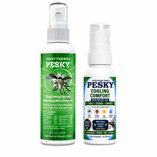 PESKY® Outdoor Adventure Duo | Bug Away Spray + After Nature Strikes™ Skin Calming Formula