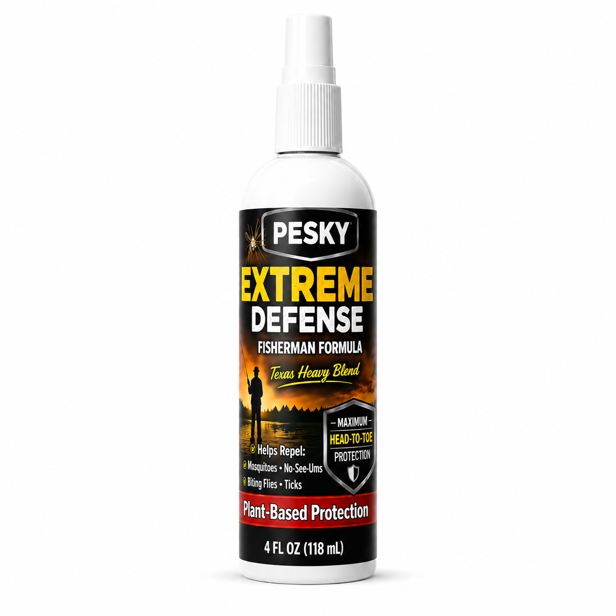 Bug Spray for Mosquitoes & Ticks | Extreme Defense Texas Heavy Blend “Fisherman Formula”