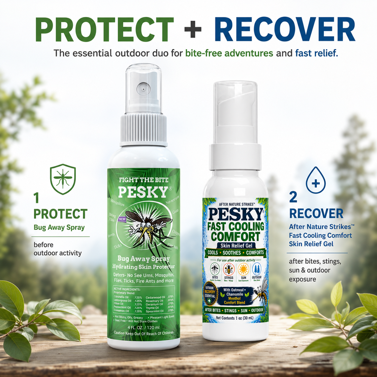 After Nature Strikes™ PESKY® Post-Bite Calming Gel Targeted Skin Comfort Formula