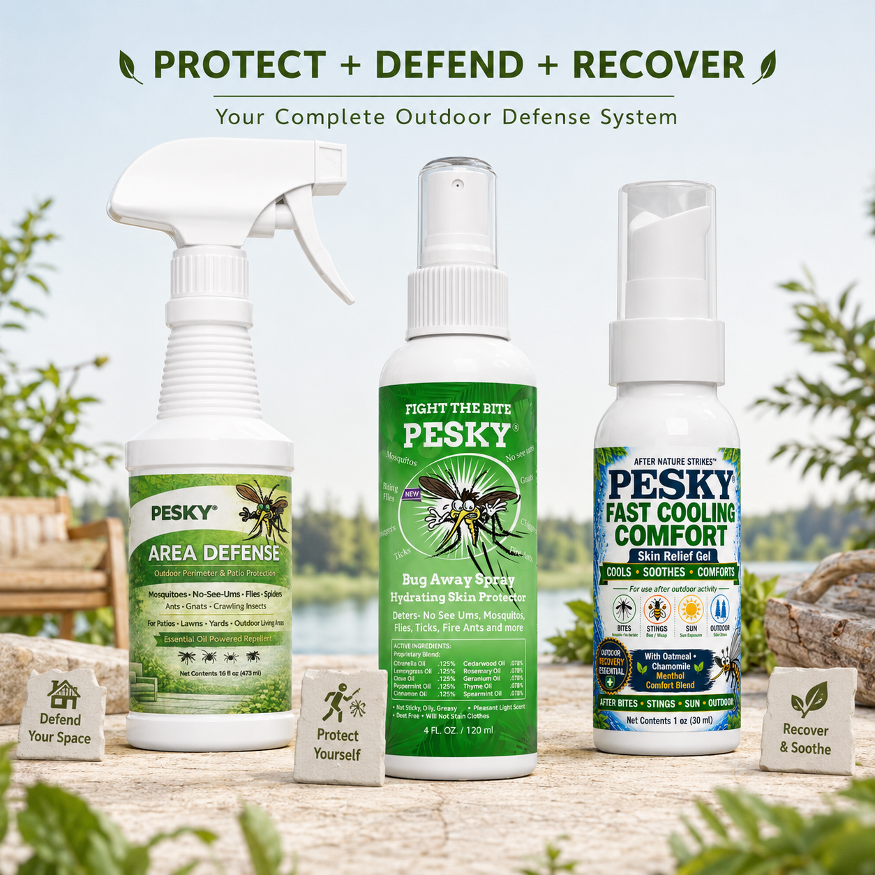PESKY® Area Defense Spray Plant-Based Insect Deterrent for Outdoor Living Areas