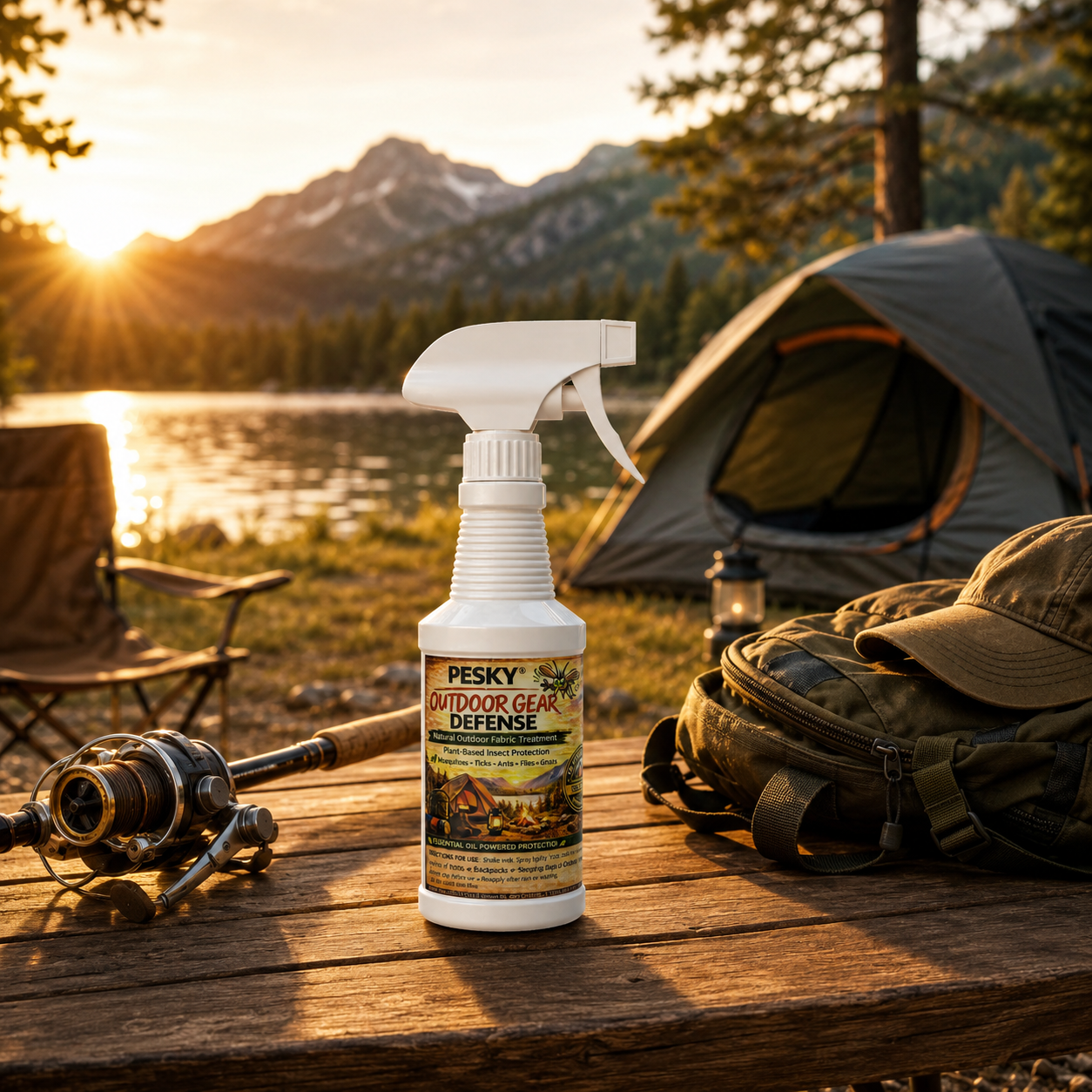 PESKY® Outdoor Gear Defense Spray | Botanical Formula for Tents, Clothing & Equipment | Helps Deter Mosquitoes, No-See-Ums & Biting Insects