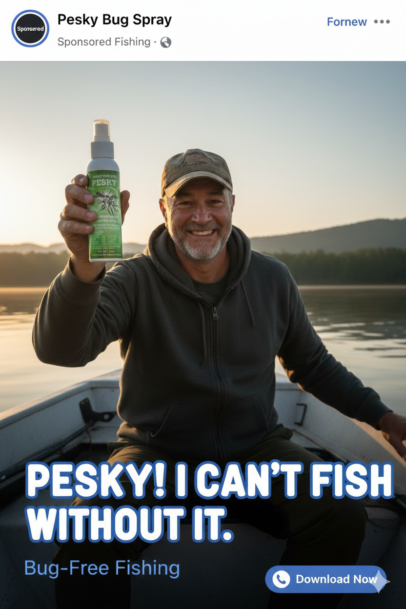 PESKY® Bug Away Spray Plant-Based Insect Deterrent for No-See-Ums, Mosquitoes & Ticks