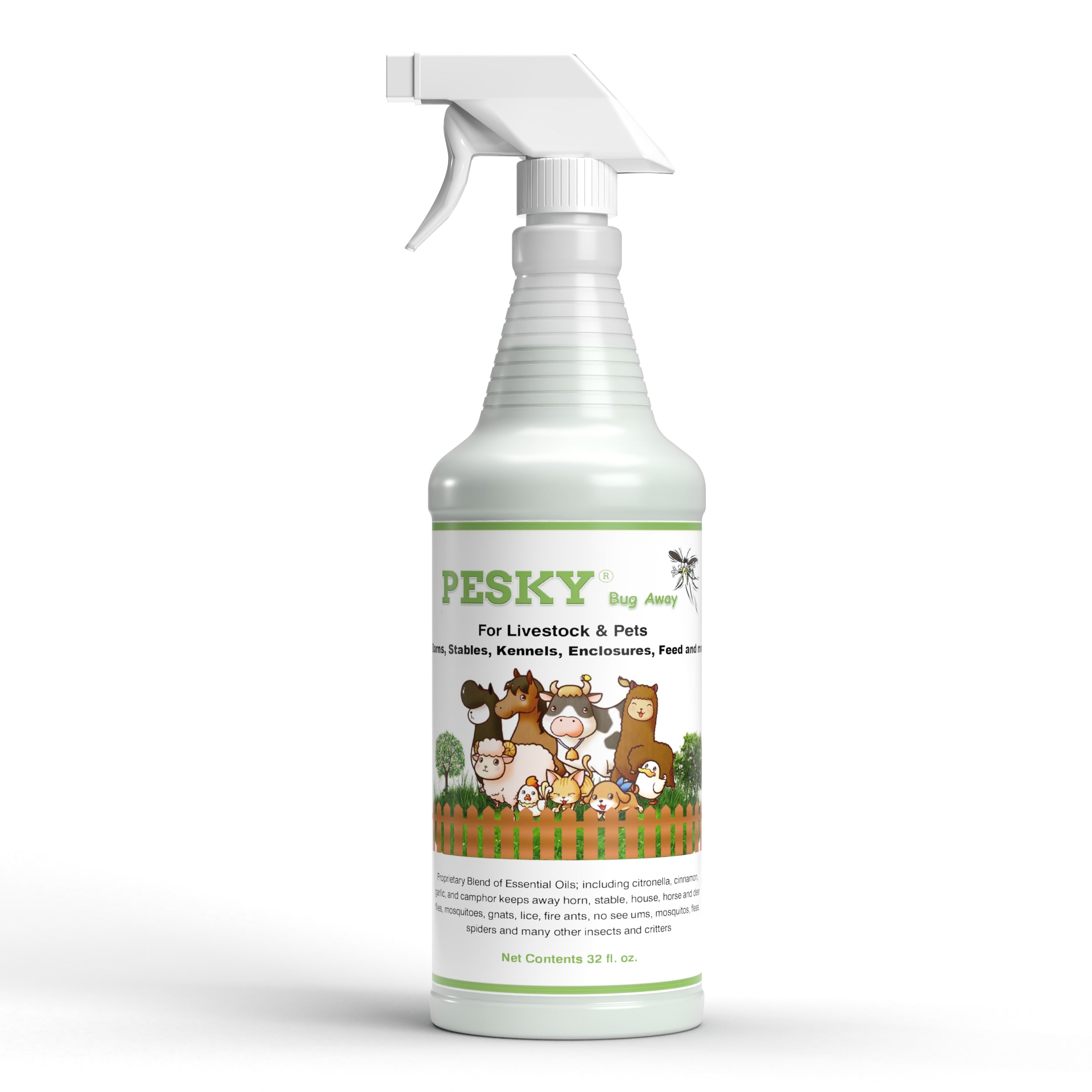 PESKY® Bug Away for Livestock & Pets - Kennels, Coops, Barns, Stables, Enclosures, Feed & More