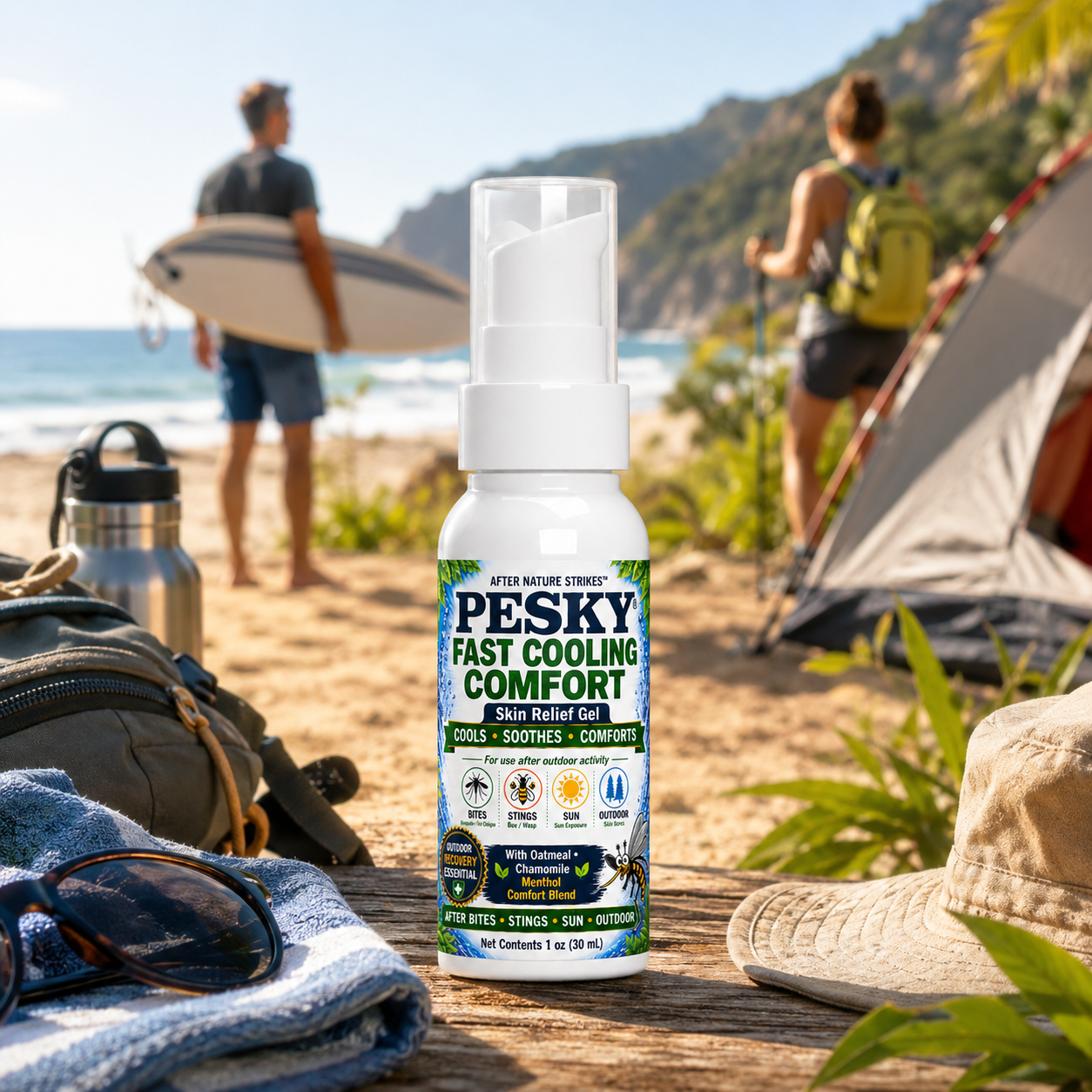 After Nature Strikes™ PESKY® Post-Bite Calming Gel Targeted Skin Comfort Formula