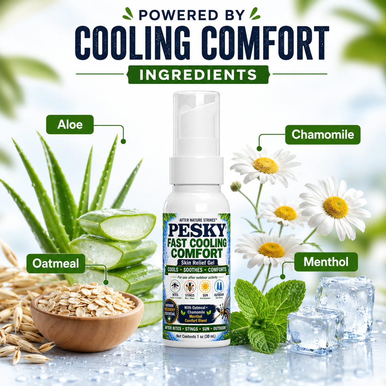 After Nature Strikes™ PESKY® Post-Bite Calming Gel Targeted Skin Comfort Formula