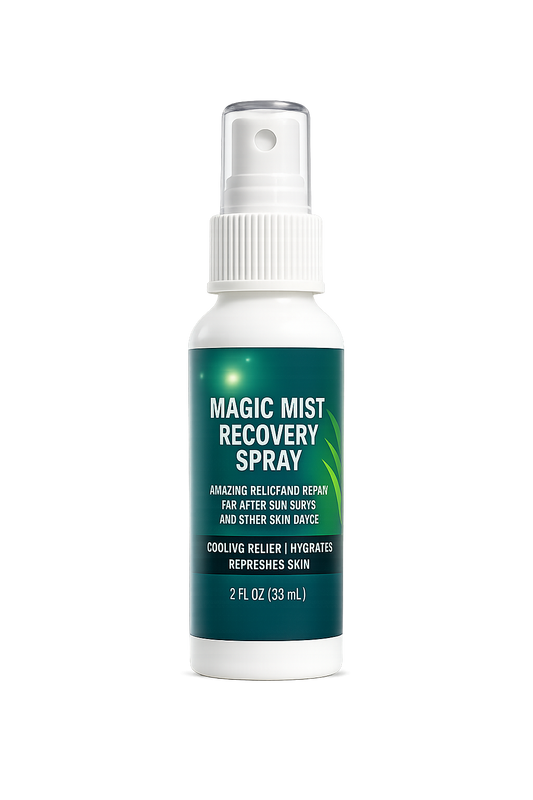 Magic Mist Recovery Spray — Instantly cools, soothes, and hydrates sun-stressed skin with pure aloe and botanicals.